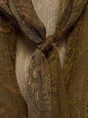 Mango Green Paisley Printed Front Bow Blouse - Image 6 of 6