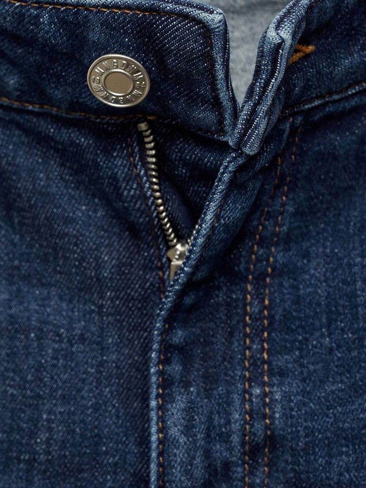 Mango Blue Fiona Flare Mid-Rise 100% Cotton Jeans - Image 6 of 6