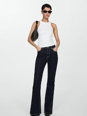 Mango Black Violet High-Rise Flared Jeans - Image 1 of 7