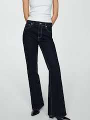 Mango Black Violet High-Rise Flared Jeans - Image 2 of 7