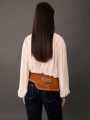 Mango Cream Blouse with puffed sleeves and bow - Image 3 of 7
