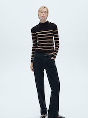 Mango Cream Sweater With Shoulder Buttons - Image 1 of 6