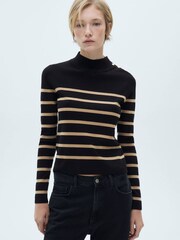 Mango Cream Sweater With Shoulder Buttons - Image 2 of 6