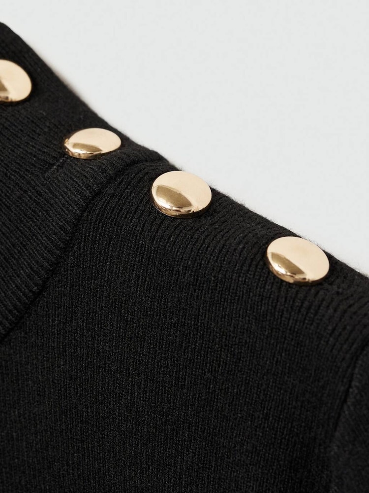 Mango Cream Sweater With Shoulder Buttons - Image 6 of 6 Mango Cream Sweater With Shoulder Buttons - Image 6 of 6