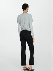 Mango Black Alex Mid Rise Flared Jeans - Image 2 of 7