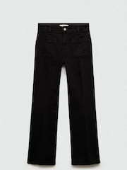Mango Black Alex Mid Rise Flared Jeans - Image 6 of 7