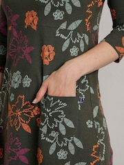 Weird Fish Green Starshine Printed Jersey Dress - Image 4 of 6