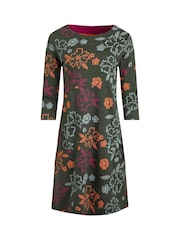 Weird Fish Green Starshine Printed Jersey Dress - Image 5 of 6