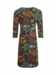 Weird Fish Green Starshine Printed Jersey Dress - Image 6 of 6