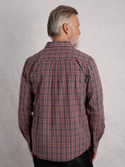 Weird Fish Dark Brown Weird Fish Lando Long Sleeve 100% Cotton Check Shirt - Image 2 of 6