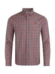 Weird Fish Dark Brown Weird Fish Lando Long Sleeve 100% Cotton Check Shirt - Image 5 of 6