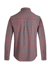 Weird Fish Dark Brown Weird Fish Lando Long Sleeve 100% Cotton Check Shirt - Image 6 of 6