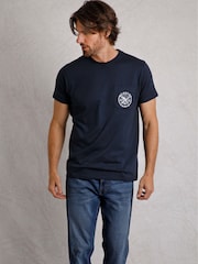 Weird Fish Blue Weird Fish Blue Tidal 100% Cotton Short Sleeve Branded T-Shirt - Image 1 of 5