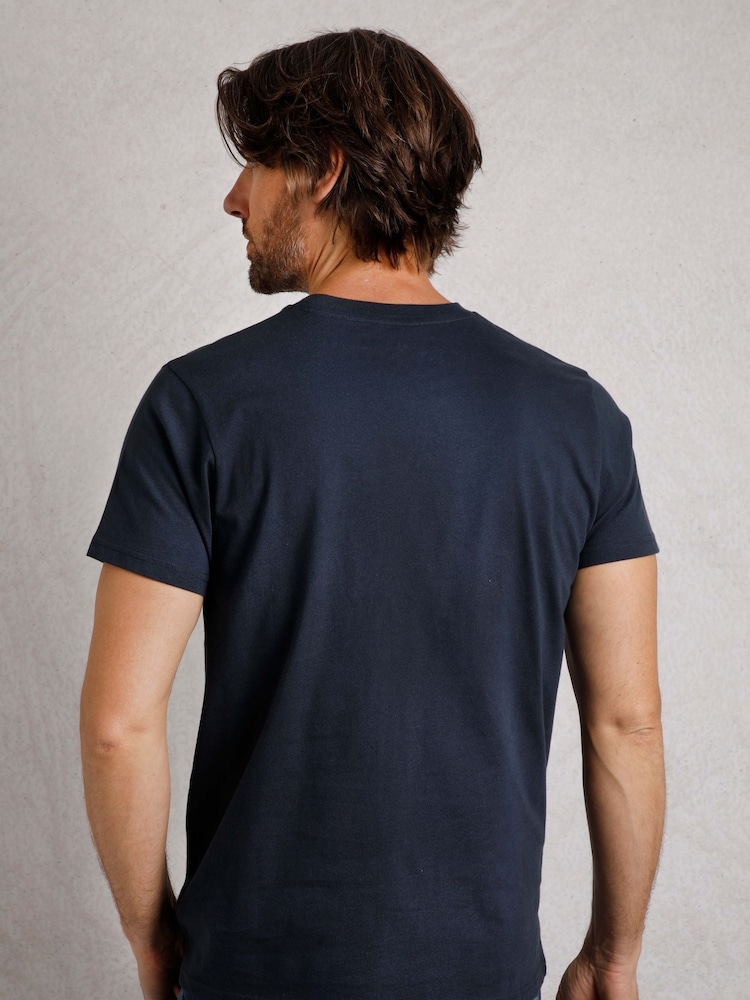 Weird Fish Blue Weird Fish Blue Tidal 100% Cotton Short Sleeve Branded T-Shirt - Image 2 of 5
