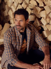 Weird Fish Brown Weird Fish Lando Long Sleeve 100% Cotton Check Shirt - Image 1 of 7