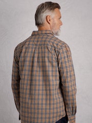 Weird Fish Brown Weird Fish Lando Long Sleeve 100% Cotton Check Shirt - Image 3 of 7