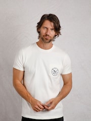 Weird Fish Cream Weird Fish Cream Tidal Short Sleeve Branded T-Shirt - Image 1 of 6