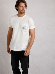Weird Fish Cream Weird Fish Cream Tidal Short Sleeve Branded T-Shirt - Image 3 of 6