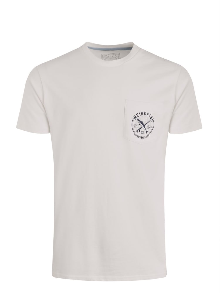 Weird Fish Cream Weird Fish Cream Tidal Short Sleeve Branded T-Shirt - Image 5 of 6