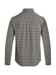 Weird Fish Green Weird Fish Lando Long Sleeve 100% Cotton Check Shirt - Image 6 of 6