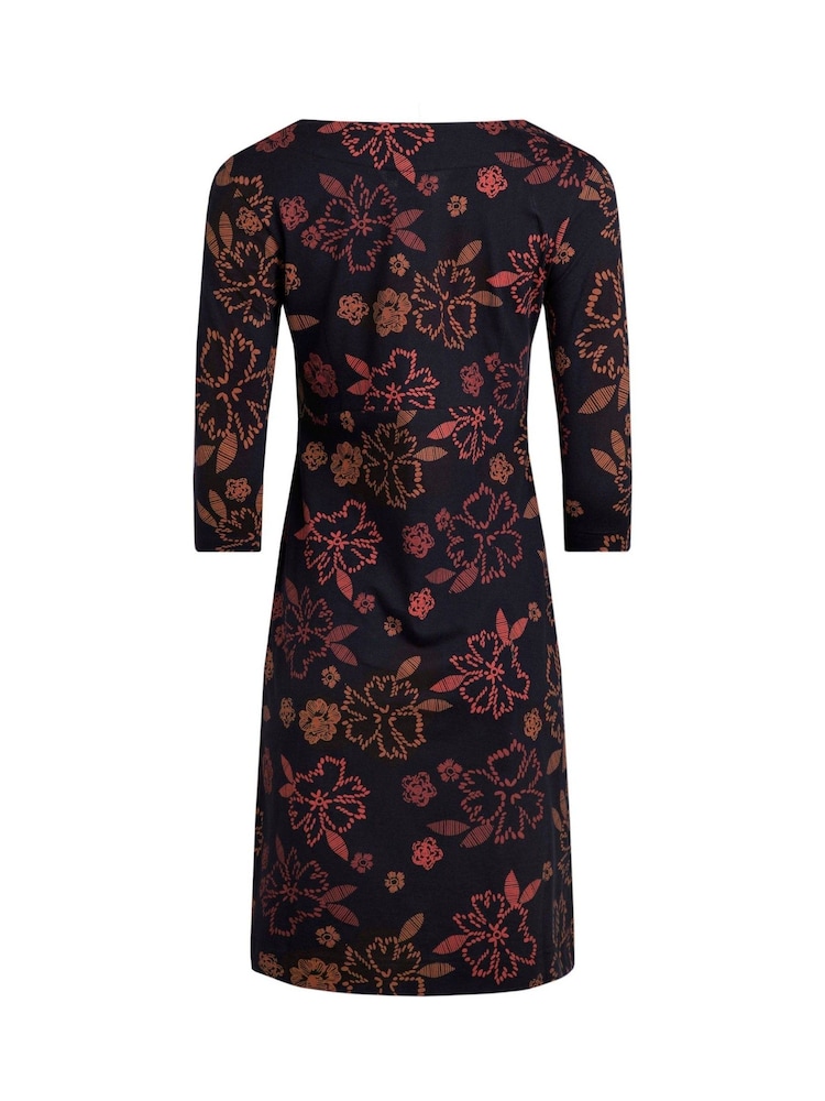 Weird Fish Blue/Red Starshine Printed Jersey Dress - Image 6 of 6