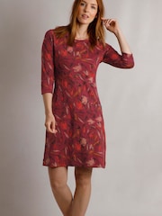 Weird Fish Pink Starshine Printed Jersey Dress - Image 1 of 6