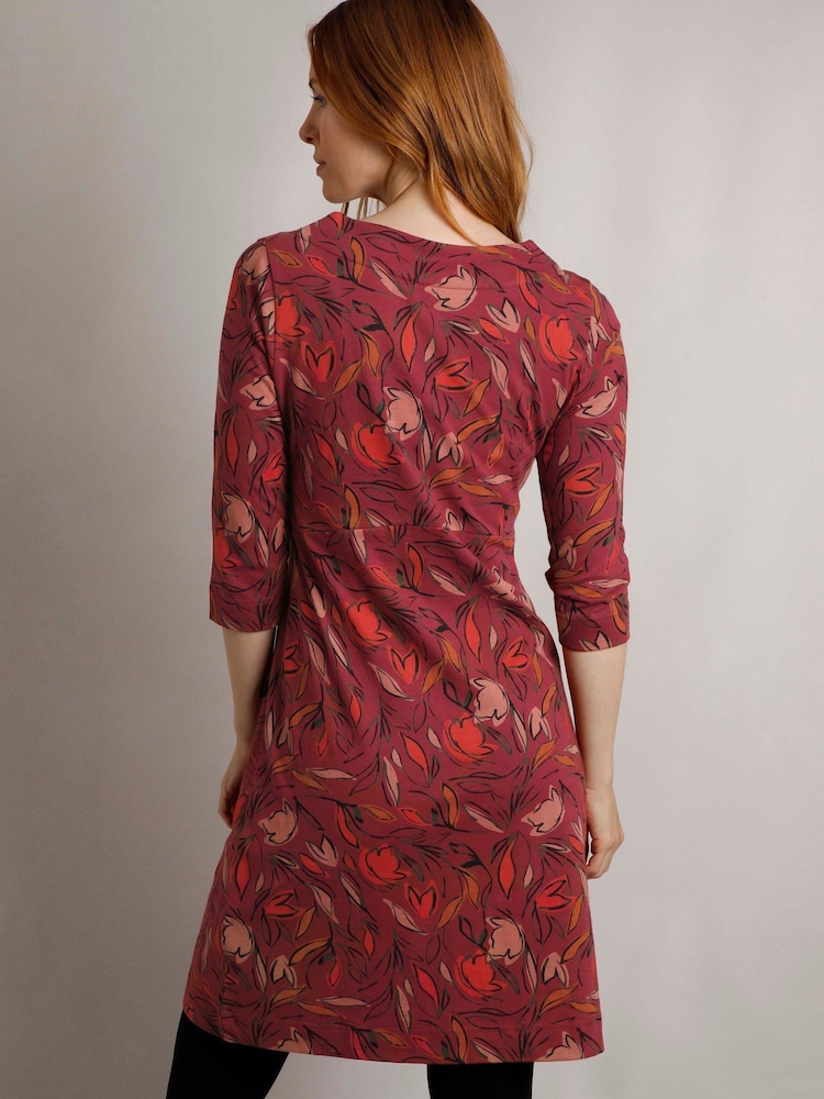 Weird Fish Pink Starshine Printed Jersey Dress - Image 2 of 6