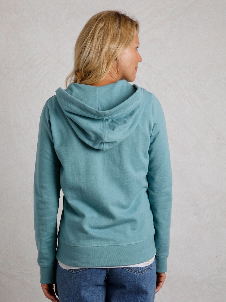 Weird Fish Blue Franchises Graphic Printed Full Zip Hoodie - Image 2 of 8 Weird Fish Blue Franchises Graphic Printed Full Zip Hoodie - Image 2 of 8