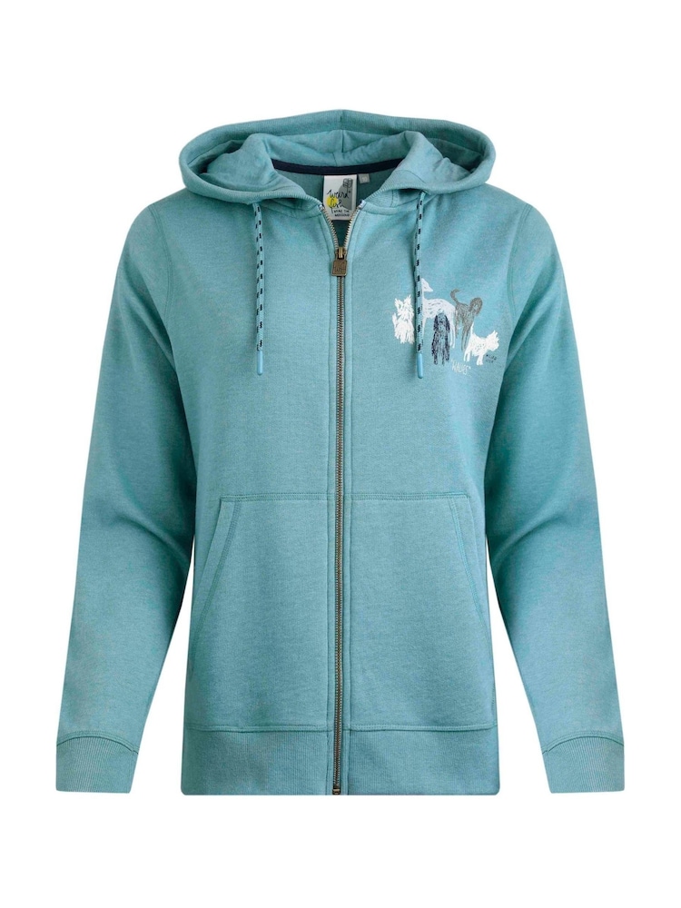 Niebieski - Weird Fish Franchises Graphic Printed Full Zip Hoodie - Image 7 of 8