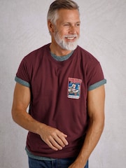Weird Fish Red Weird Fish Quack To The Future Heritage Wash Artist 100% Cotton T-Shirt - Image 2 of 7