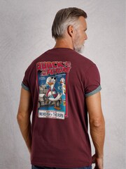 Weird Fish Red Weird Fish Quack To The Future Heritage Wash Artist 100% Cotton T-Shirt - Image 3 of 7