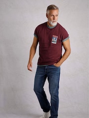 Weird Fish Red Weird Fish Quack To The Future Heritage Wash Artist 100% Cotton T-Shirt - Image 4 of 7