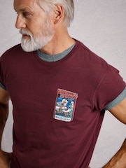 Weird Fish Red Weird Fish Quack To The Future Heritage Wash Artist 100% Cotton T-Shirt - Image 5 of 7