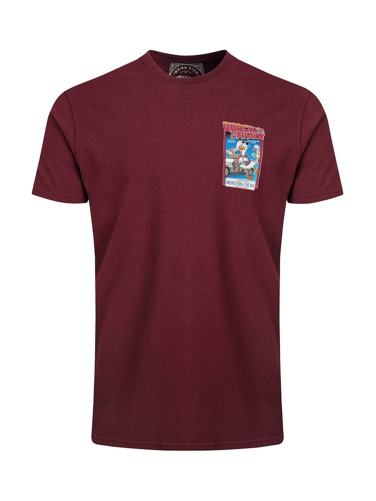 Weird Fish Red Weird Fish Quack To The Future Heritage Wash Artist 100% Cotton T-Shirt - Image 6 of 7