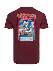 Weird Fish Red Weird Fish Quack To The Future Heritage Wash Artist 100% Cotton T-Shirt - Image 7 of 7