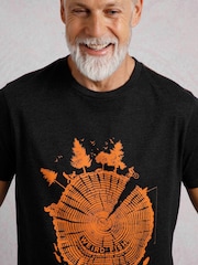 Weird Fish Black Weird Fish Woodsman Eco Graphic T-Shirt - Image 3 of 5