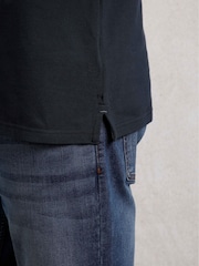 Weird Fish Dark Blue Miles 100% Cotton Pique Polo Shirt - Image 6 of 8