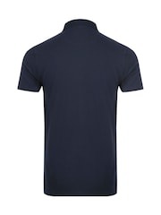 Weird Fish Dark Blue Miles 100% Cotton Pique Polo Shirt - Image 8 of 8