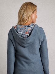Weird Fish Blue Weird Fish Chicoa Eco Full Zip Hooded Classic 100% Organic Cotton Macaroni Hoodies - Image 3 of 7