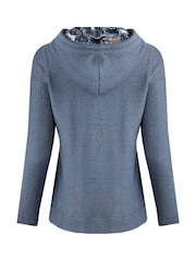 Weird Fish Blue Weird Fish Chicoa Eco Full Zip Hooded Classic 100% Organic Cotton Macaroni Hoodies - Image 7 of 7