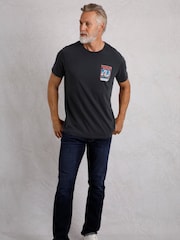 Weird Fish Blue Weird Fish Quack To The Future Heritage Wash Artist 100% Cotton T-Shirt - Image 3 of 7