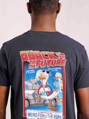 Weird Fish Blue Weird Fish Quack To The Future Heritage Wash Artist 100% Cotton T-Shirt - Image 4 of 7