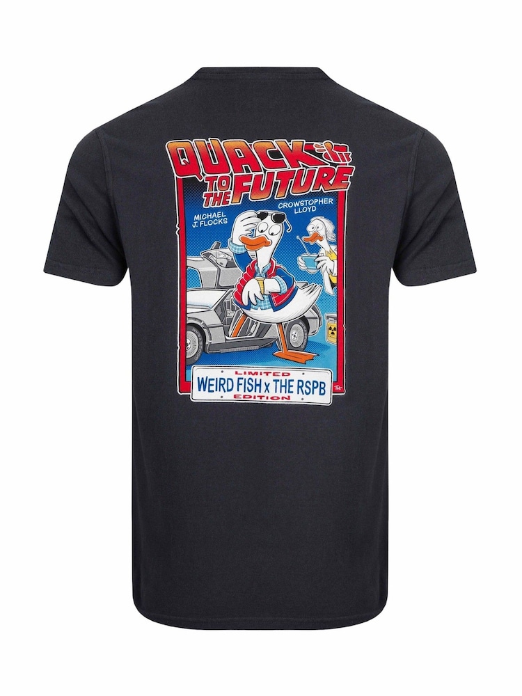 Weird Fish Blue Weird Fish Quack To The Future Heritage Wash Artist 100% Cotton T-Shirt - Image 7 of 7