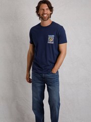 Weird Fish Blue Sea Shanties Hertiage Wash Artist 100% Cotton T-Shirt - Image 2 of 6