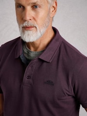 Weird Fish Burgundy Red 100% Cotton Miles Pique Polo Shirt - Image 4 of 6