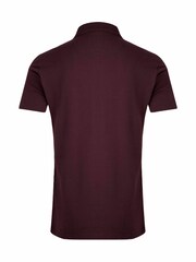 Weird Fish Burgundy Red 100% Cotton Miles Pique Polo Shirt - Image 6 of 6