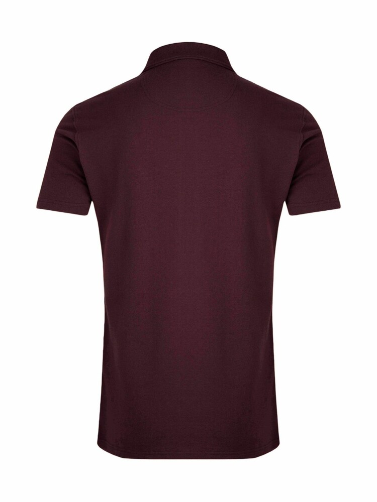 Weird Fish Burgundy Red 100% Cotton Miles Pique Polo Shirt - Image 6 of 6