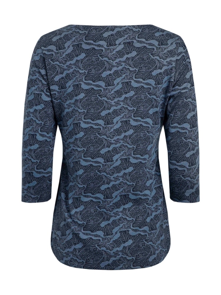 Blau - Weird Fish Pinto bedrucktes T-Shirt aus Bio-Jersey - Bild 7 von 7 Blau - Weird Fish Pinto bedrucktes T-Shirt aus Bio-Jersey - Bild 7 von 7
