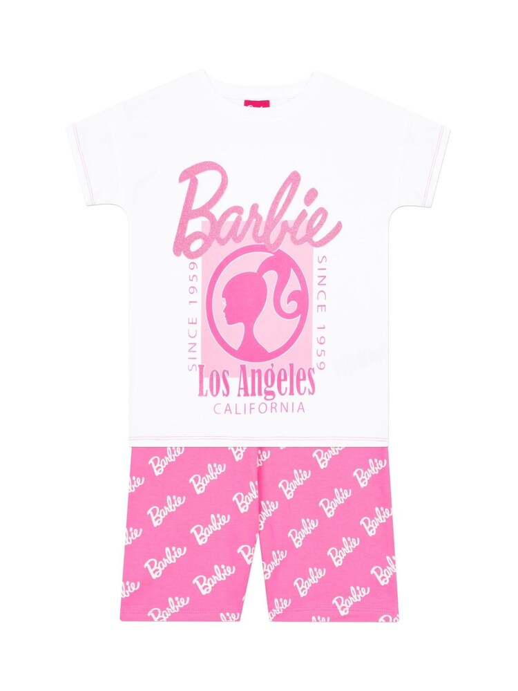 Character White Barbie T-Shirt And Shorts Set - Image 1 of 5