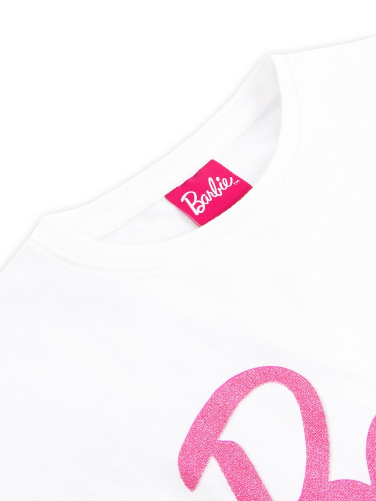 Character White Barbie T-Shirt And Shorts Set - Image 4 of 5